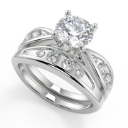 Judith Inset 4 Prong Round Cut Diamond Engagement Ring - Nivetta